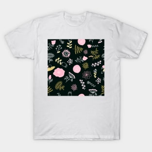 Elegance Seamless pattern with flowers T-Shirt